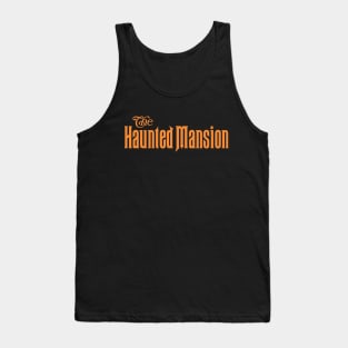 HAUNTED MANSION logo - orange - Halloween Tank Top